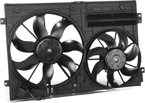 DNA MOTORING OEM-RF-0365 مجموعة مروحة تبريد الرادياتير على طراز المصنع متوافقة مع 08-12 Audi A3 / 12-19 Beetle / 10-11 Beetle Cabrio / 05-10 Bora / 10-14 Golf / 05-18 Jetta in Saudi Arabia