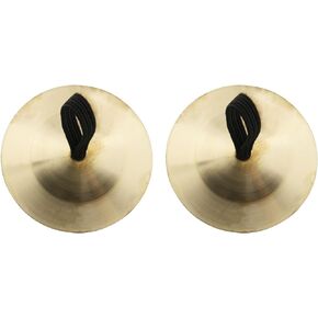 E-outstanding 2PCS 5.2cm Belly Dancing Finger Cymbals Brass Finger Dance Zills Musical Instrument for Dancer Party Single Hand Operation