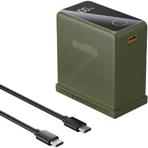 SMALLRIG NP-F970 USB-C Rechargeable Battery for Sony FX3 / A7 IV / A7S III, for Canon R5 / R6, for Nikon Z8, 10500mAh, PD 36W Fast Charge, OLED Touch Screen, Power Camera, LED Light, Monitor, Orange