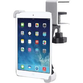 Under Cabinet Tablet Mount for Kitchen [Portable Small Clamp] Kitchen Tablet Holder for Counter Stand, 360° Rotatable Metal Clip, Compatible with 7-11" Tablet Like iPad Pro, Air, Mini, Galaxy, Fire