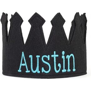 Birthday Crown Hat - Felt Birthday Crown for Boys & Girls - Personalized Birthday Hats for Kids 1-8 Years Old