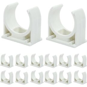 20pcs PVC Water Pipe Clips, 50mm(ID) U-Shaped Water Pipe Clamps, 2"(ID) Pipe Clamps Clip for Tubing Hoses Water Pipe