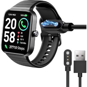 Compatible for Fitpolo IDW15 Smartwatch Charger, Magnetic USB Replacement Charging Cable Compatible with Fitpolo IDW15 1.8" Smart Watch/TMHAI, VERYFIT, Aeac IDW15 Smartwatch