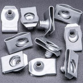 Rexka 10pcs M4.2 Multi-Purpose Extruded U Nuts for Ford W707291-S439 GM 11516397 Buick Enclave Encore Regal Cadillac CT6 ELR XTS Camaro Equinox GMC Terrain Explorer F-150 Fiesta Mustang Transit