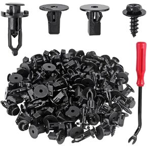 121PCS Car 4 in 1 Body Bumper Screw Bolt, Auto Fender Liner Clips Wheel Well Retainers with OEM#90159-60498 52161-16010 90189-06013 90189-06065, Compatible with RAV4 GS F & More