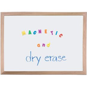 Framed Magnetic Dry Erase Board, 24" x 36", Wood Framed,White