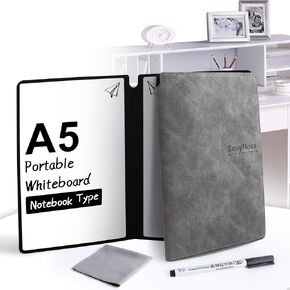Portable Whiteboard, Erasable Reusable Whiteboard Notebook Mini A5 Dry Erase White Board for Meeting Business Office Home