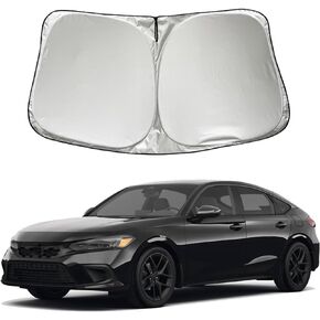 Car Windshield Sun Shade Sunshade Compatible with Honda Civic Sedan Hatchback LX EX EX-L Sport Touring Si 2022 2023 2024 Accessories, Car Front Window Sun Shield