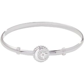 Alex and Ani AA734222SS,Moon and North Star Clip Bangle,Shiny Silver,Silver, Bracelets