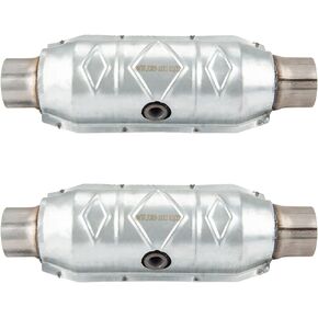 Torchbeam 2.5" Catalytic Converter 99306HM Universal Inlet Outlet High Flow Catalytic Converter Direct-Fit, EPA Compliant, 2.5 inch