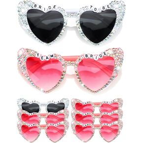 6 Pcs Bride Sunglasses Bachelorette Sunglasses Party Favors for Bridesmaids for Wedding Party Bride to Be Gifts