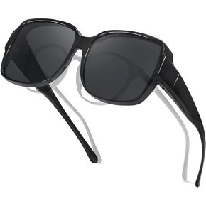 SIPHEW Polarized Fit over Sunglasses for Women, Oversized Square Shades UV400 Protection for Driving & Outdoors