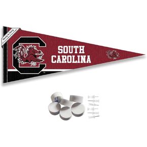 South Carolina Gamecocks Pennant Flag and Wall Tack Mount Pads