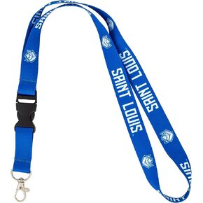 Desert Cactus Saint Louis University Lanyard SLU Billikens Car Keys ID Badge Holder Keychain Detachable Breakaway Snap Buckle (Blue)