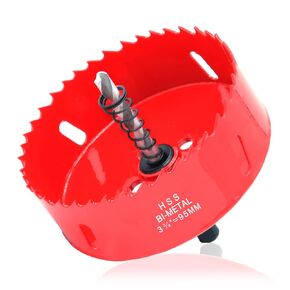 Hole Saw 4" / 102mm, HSS Bi-Metal Drill Hole Cutter with Mandrels for Wood, Drywall, Plastic Plate, Ceiling, Plastboard