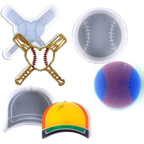 Baseball Cap bat Shape Car Freshie Silicone Mold for Making Soap Aroma Beads Car Freshie, Pendant, Candle, Resin
