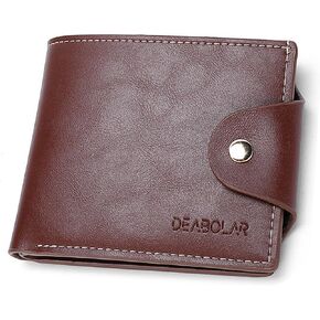 Men Wallet with Clip Black PU Material 3 Credit Card Holder 2 Money Pockets 1 Clear Window Suitable for Men Women Gifts without RFID Slim Small Wallets for Traveling