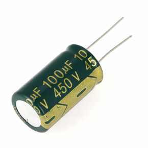 450v 1 Set Green Color Electrolytic Capacitor 60uf Capacitor Radial Capacitor Assorted Kit for DIY(450v 100uf 10 in a Bag)