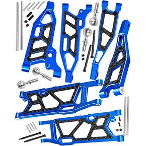 RC Alloy Suspension Arms Upgrades Part for 1/8 Kraton 6S BLX,Outcast 6S BLX,Talion 6S BLX, Notorious 6S BLX,Aluminium Front Upper & Front Lower & Rear A Arms,6pcs w/Pivot Balls,Navy Blue