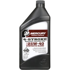 OEM Mercury 4-Stroke FC-W SAE 25W-40 Synthetic Blend Engine Oil One Quart