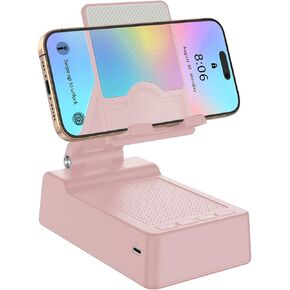Birthday Gifts for Men,Cell Phone Stand with Wireless Bluetooth Speaker and Anti-Slip Base HD Surround Sound for Home with Bluetooth Speaker for Desk Compatible with iPhone/ipad (Black)