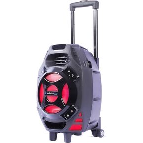 Technical Pro 600 Watts Rechargeable Bluetooth Speakers with Built-in Battery, USB, Mic, Aux and SD Card Inputs Portable LED Speaker with Wheels and Extendable Carry-on Type Handle