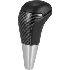 X AUTOHAUX Car Auto Automatic Gear Stick Shift Knob for Toyota Land Cruiser 4Runner 2003-2021 for Tundra for Lexus LX Black Faux Leather Carbon Fiber Pattern