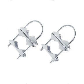 Mast Clamp Double Antenna Heavy Duty Mast Mount Bracket Kit 304 Stainless Steel for Yagi WiFi TV CB Ham Antenna 2 Sets