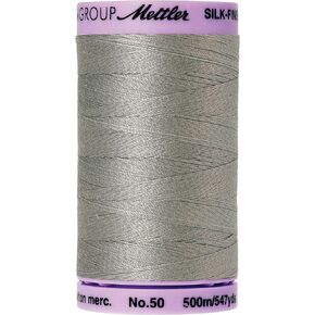 Mettler Silk-Finish Solid Cotton Thread, 547 yd/500m, Titan Gray