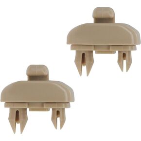2 pcs Beige Interior Sun Visor Hook Clip Base Makeup Mirror Fixing Bracket Fit for Audi 2013-2016 A1 A3 A4 A5 Q3 Q5.OEM:8E0 857 562, 8U0 857 562A.