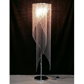 Crystal Floor Lamp, Elegant Rain Lamp, Modern Lava Lamp for Living Room, Bedroom, Girls Room, Silver Chrome