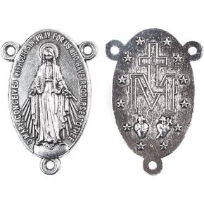 Our Lady of The Miraculous Medal 1 Inch Lot of 5 Wholesale Bulk Catholic Christian Religious Rosary Rosaries Making Centerpiece