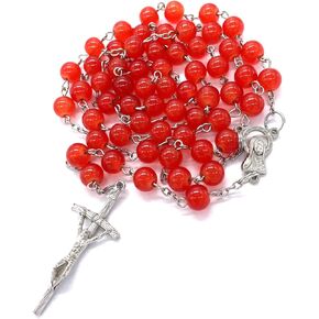 Rosaries Imitation Jade Artificial Crystal Glass Rosary Beads Rosery Cross Catholic gifts cs