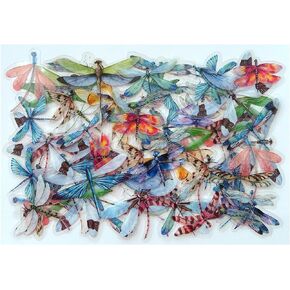 Night Dragonfly Decorative Adhesive Sticker, Craft Scrapbooking Sticker Set for Diary, Album, Notebook, Planner, 80 PCS