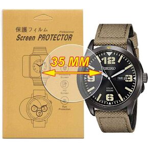 [ 3-Pcs] Universal Round Smart Watch HD TPU Screen Protector,Anti-Scratch, Anti-Fingerprint, Bubble Free (36MM)
