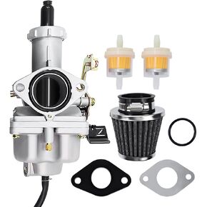 PZ27 Carburetor Carb Replacement for CG 125cc 150cc 200cc 250cc 4-stroke ATV Go Kart Dirt Bike Taotao Sunl Buyang Coolsport Lifan Kazuma Zongshen Chinese Cable Choke 27mm with Air Filter