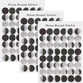 EXCEART 50 Sheets Moon Sealer Moon Scrapbook Stickers Moon Phase Decals Flower Decor Photo Scrapbooks Travel Scrapbook Stickers Envelope Gift Sealing Moon Decal Scrapbook Journal Decal