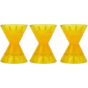 KIMISS Trailer Bow Roller, 3pcs Marine Bow Shape Roller Yellow PVC Moulded for Camper Boat Trailer RV