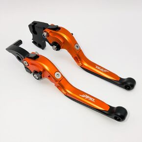 Compatible with KTM Duke 125 200 250 390 RC125 RC200 RC390 Brake Clutch Lever CNC Aluminum Extendable Adjustable Levers Accessories (Orange Black Orange 'Black)
