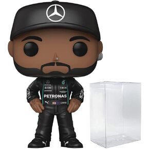 POP Racing: Formula One - Lewis Hamilton (AMG Petronas) Funko Vinyl Figure (Bundled with Compatible Box Protector Case), Multicolor, 3.75 inches