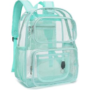 Clear Backpack School Backpack for Girls Boys Women Men, Kids Transparent See Through Schoolbag College Bookbags (Black)