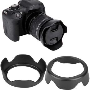 Camera Mount Lens Hood for S 18-55mm f/3.5-5.6 II Lens, and Effective Glare Elimination, Protects from Scratches and Weather