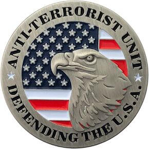 Anti-Terrorist Unit – Defending The USA Lapel Pin - Patriotic Double Clutch Collector Pin