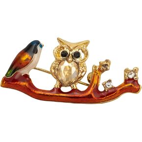 Owl And Bird Branch Detailing Hat Pin/Lapel Pin/Cap Badge Accessories for Men