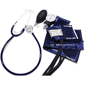 EMI #311 Black Pediatric Aneroid Sphymonamoneter Set Child and Infant Cuff Plus Basic Dual Head Stethoscope in Kuwait