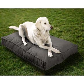 Sunbrella Double-Sided Dog Bed for Indoor/Outdoor Use, Easy Clean & Machine Washable Cover, Chew-Proof, Multipurpose Pet Mat for Dogs & Cats, Small (26"x18"x 3"), Polyester, Charcoal Grey