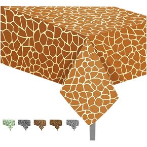 3Pack Giraffe Print Tablecloths for Party Decoration Animal Theme Party Tablecloths Jungle Party Table Cover 3D Print Table Cover, Jungle Party Supplies for Party,Birthday, Baby Showers(Giraffe)