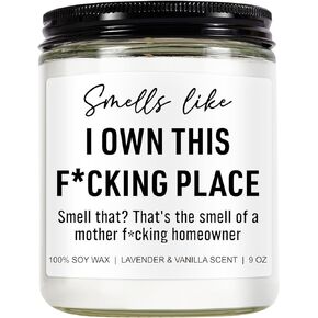 Funny Housewarming Candle, House Warming Gifts New Home Gifts Ideas, Housewarming Gifts for Women, Men, Couple, New Homeowner Gifts, New Apartment Gifts, Closing Gifts for Home Buyers