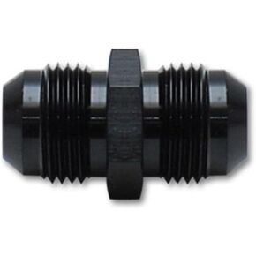 Vibrant Performance Power 10231 Fitting, Straight Coupler, Union Adapter, Male -4 AN to Male -4 AN, Aluminum, Black Anodized, each