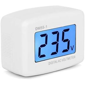 مقبس الفولتميتر DM55 1 110 فولت 220 فولت المكونات المنزلية في LCD الرقمية التيار المتناوب 80 300 فولت الفولتميتر اختبار الجهد ضوء الليل لقياس جهد التيار المتردد للمكتب والمصنع والمختبر والمنزل in Kuwait
